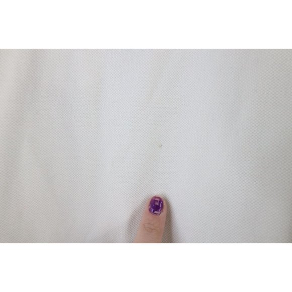 Vtg 90s Champion Mens XL Spell Out Ohio State University Golf Polo Shirt White - Picture 9 of 12